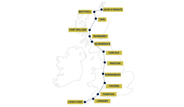 Land's End to John O'Groats cycle route